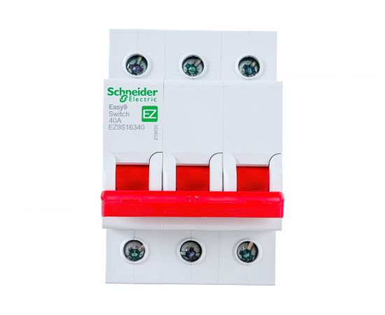 Модульный выключатель нагрузки Schneider Electric EASY9 рубильник 3 полюса 40А 400В =S= EZ9S16340 