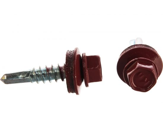 Кровельный саморез КВАДРА 4.8x50, RAL 3011 красно-коричневый, сверло PT. 1, кор. 100 шт. 850301103100 
