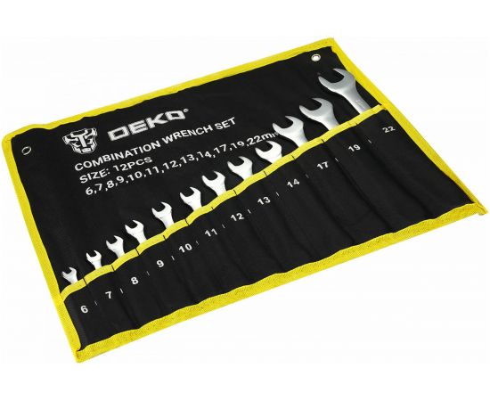 Набор комбинированных гаечных ключей DEKO DKHT12-1 в сумке (12 предметов) 065-0988 