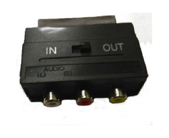 Переходник Pro Legend SCART вилка - 3RCA розетка с переключателем PL1129 
