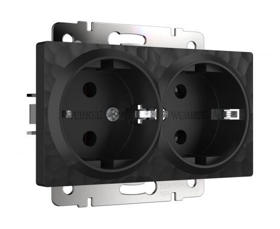 Двойная розетка с заземлением WERKEL W1272008 a052050 