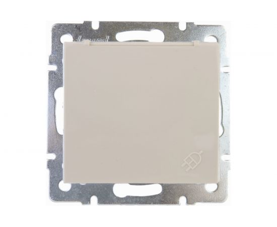 Розетка LEZARD RAIN с/ з с крышкой керамика крем 703-0388-123 