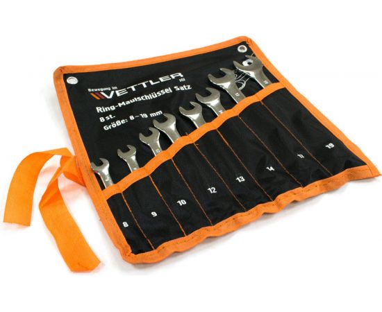 Набор комбинированных ключей VETTLER 8пр 8-19мм сумка RmsS8RT 