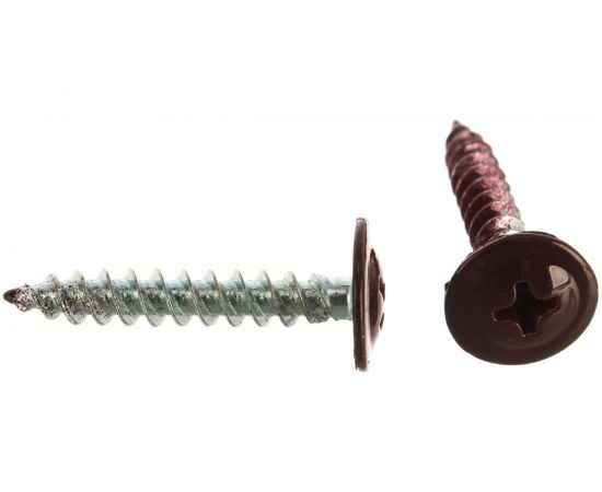 Саморезы с потайной шайбой Госкреп 4.2х25 мм, красные, RAL3005, 20 шт. 1-0017410 