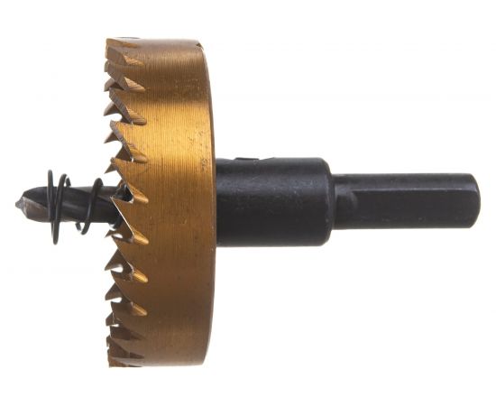 Коронка HSS с нитридтитановым покрытием по металлу 50 мм DENZEL 724116 