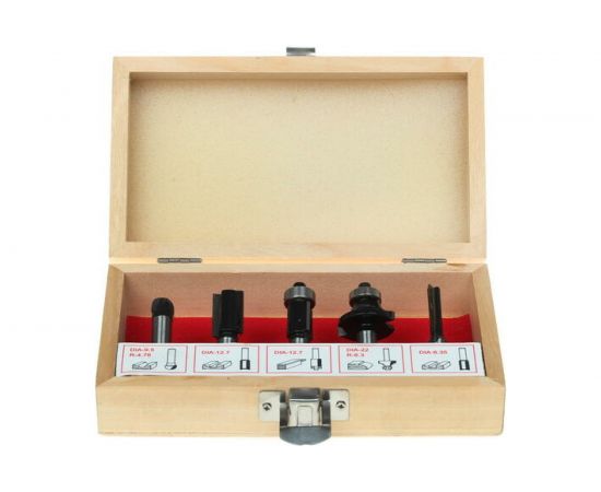 Набор фрез 0504 (5 шт; хвостовик 8 мм) по дереву Калибр 00000024855 – изображение 2