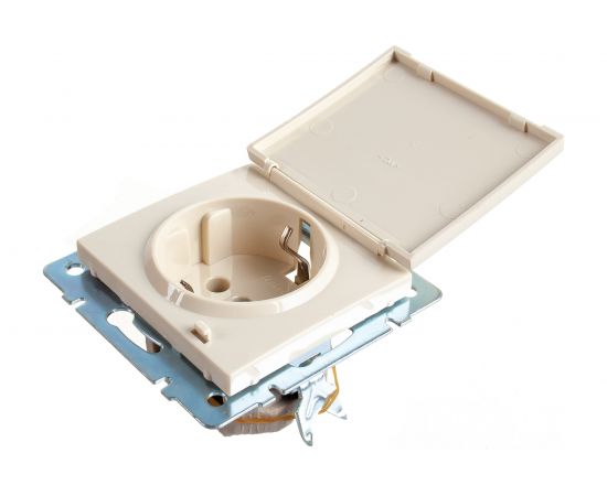 Розетка LEZARD RAIN с/ з с крышкой керамика крем 703-0388-123 – изображение 2