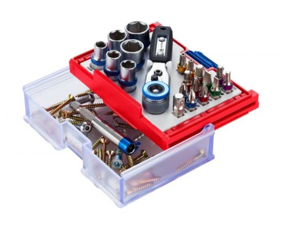 Набор вставок бит 1/4, TORX, HEX, PZ, PH, SLOT, 20 предметов МАСТАК 058-10020C – изображение 2