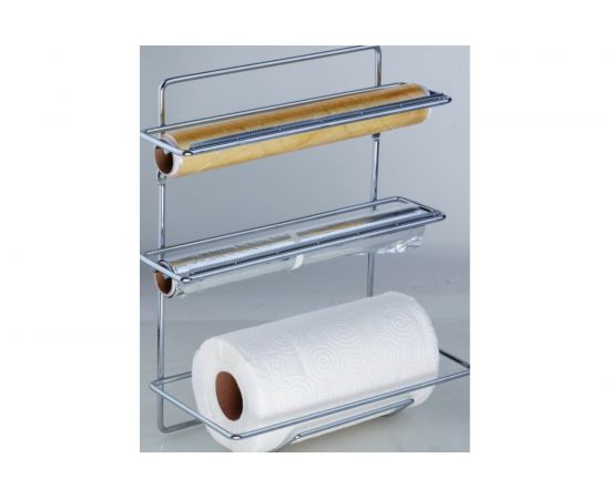 Держатель для бумажных полотенец, фольги и пищевой пленки TEKNO-TEL MG033 настенный, 16х36х33, хром 00-00002374 – изображение 2