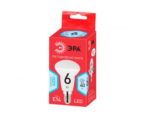 Светодиодная лампочка ЭРА RED LINE LED R50-6W-840-E14 R 6 Вт рефлектор нейт, белый свет Б0050700 – изображение 2