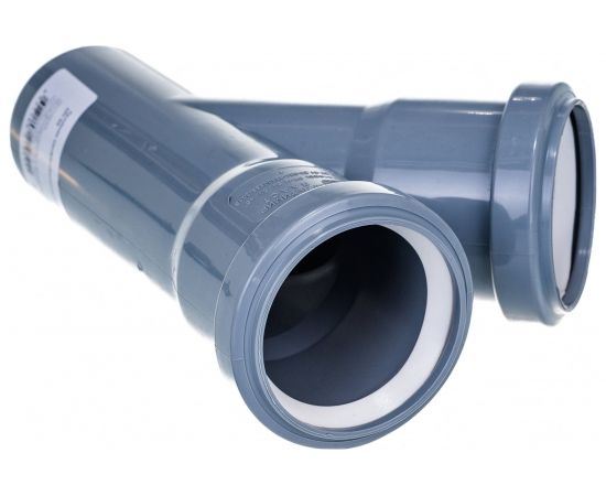 Канализационный тройник АТЛАС ПЛАСТ 45 градусов DN 50 SPCT45050050 – изображение 2