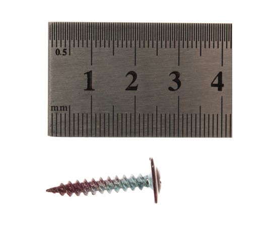 Саморезы с потайной шайбой Госкреп 4.2х25 мм, красные, RAL3005, 20 шт. 1-0017410 – изображение 3