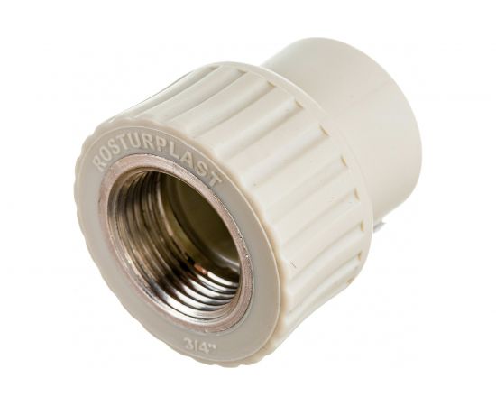 Муфта RTP PN25 комбинированная, внутренняя резьба, D25х3/4 мм, серая 10936 – изображение 3