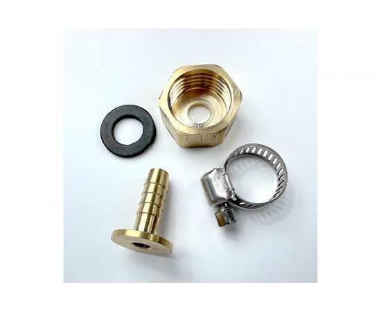 Наконечник латунный с подвижной гайкой внутренняя резьба 1/2 х елочка 8 мм + хомут Профитт 4823402 – изображение 3