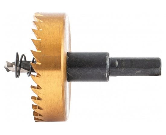 Коронка HSS с нитридтитановым покрытием по металлу 50 мм DENZEL 724116 – изображение 3