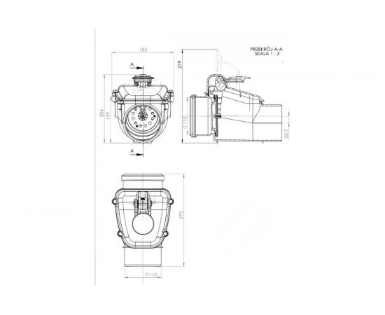 Канализационный обратный клапан DAVETI 110 мм OB110K – изображение 3