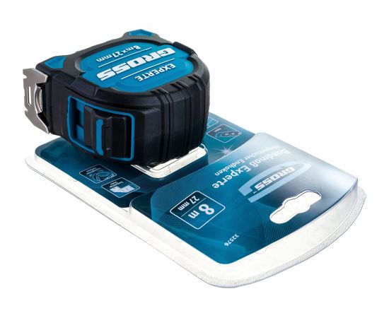 Рулетка GROSS Experte, 8 м x 27 мм, двухкомпонентный корпус, магнит, двухсторонняя разметка, нейлон 32576 – изображение 3