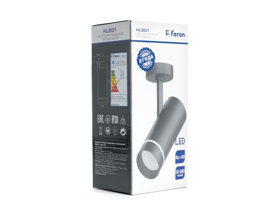 Накладной светодиодный светильник FERON для акцентного освещения, HL201, 12W, 4000K, черный 41493 – изображение 4