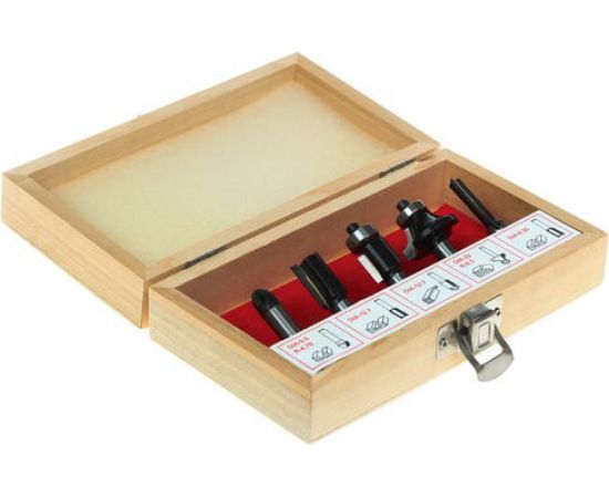 Набор фрез 0504 (5 шт; хвостовик 8 мм) по дереву Калибр 00000024855 – изображение 4