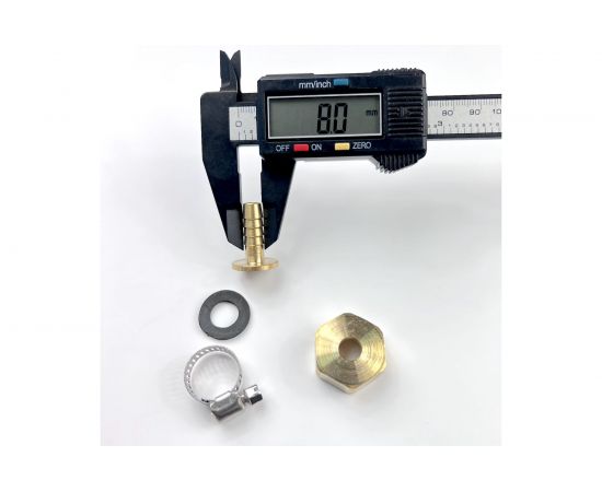 Наконечник латунный с подвижной гайкой внутренняя резьба 1/2 х елочка 8 мм + хомут Профитт 4823402 – изображение 5