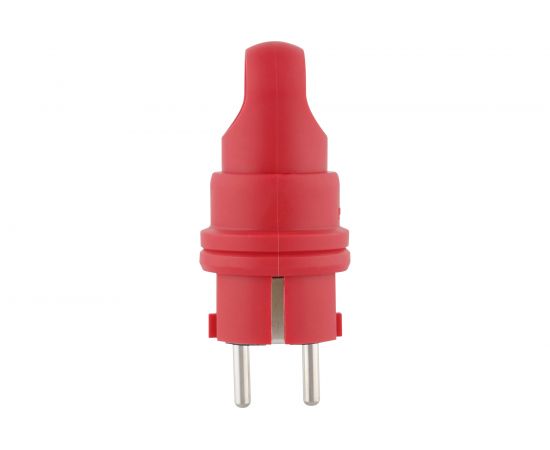 Каучуковая вилка duwi с заземлением 16A 90градусов с кольцом IP44 красная 27459 9 – изображение 5