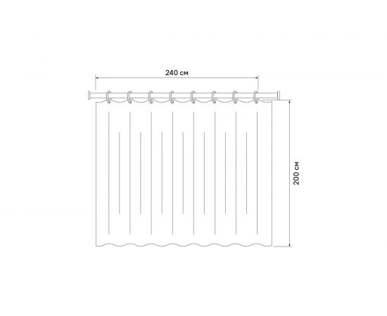Штора для ванной комнаты IDDIS, 200*240см, полиэстер, B41P224i11 – изображение 6