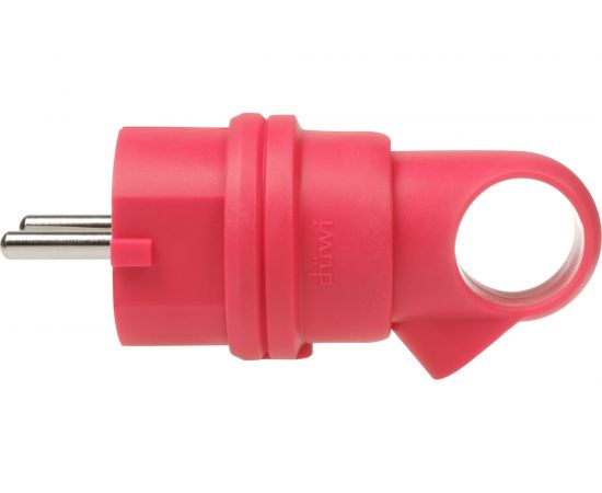 Каучуковая вилка duwi с заземлением 16A 90градусов с кольцом IP44 красная 27459 9 – изображение 6