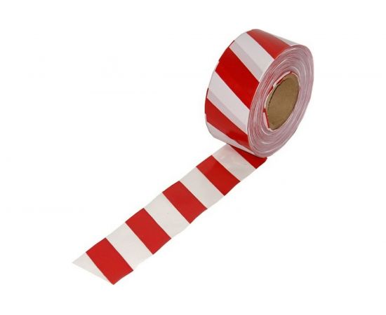 Оградительная лента Протэкт Стандарт 500 п.м.,75мм, Бело-красная ЛО-500/75 Ст б/кр 