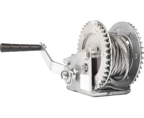 Ручная барабанная лебедка TOR ЛН-1200 (LHW) г/п 0,5 т, длина троса 20 м 113053 