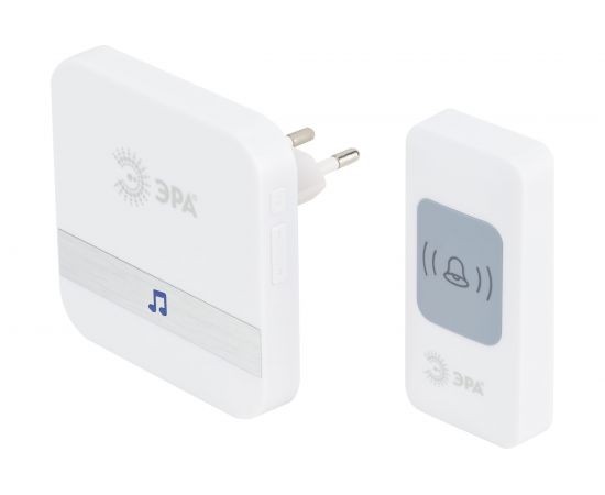 Дверной звонок ЭРА C95 беспроводной, от сети, белый, 52 мелодии Б0054088 