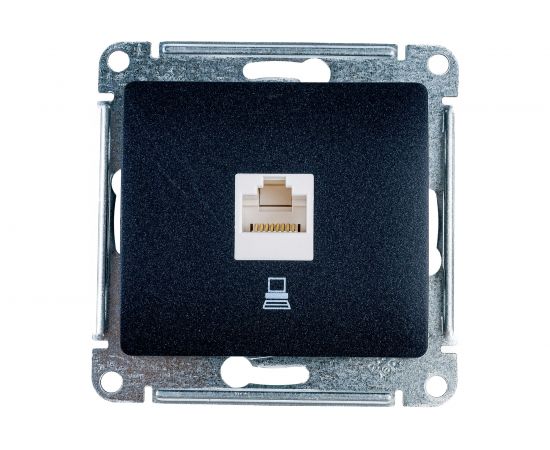 Компьютерная розетка Schneider Electric GLOSSA RJ45 категория 5E АНТРАЦИТ GSL000781K 