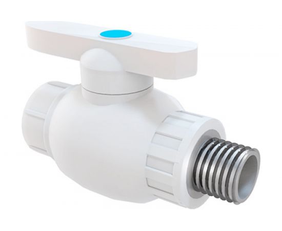 Кран шаровой RTP полнопроходной, с наружней резьбой на выходе, D20х1/2 мм 17136 