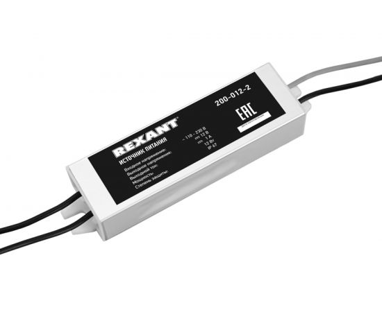 Блок питания REXANT 12 В 12 Вт 1 А влагозащищенный IP67 с проводами 200-012-2 