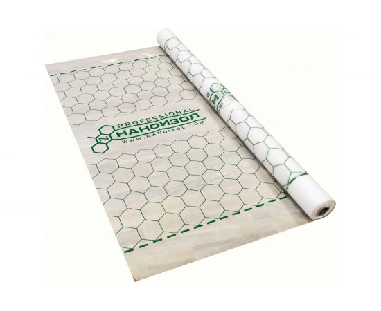 Пароизоляция Наноизол B PROFESSIONAL с антиконденсатным слоем, 70 кв. м, с клеевой лентой 4610003800994 