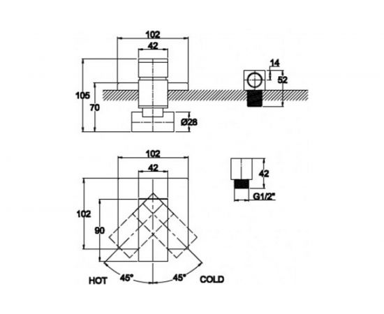 Смеситель KAISER Sonat скрытый монтаж, хром, O35 34177 – изображение 2