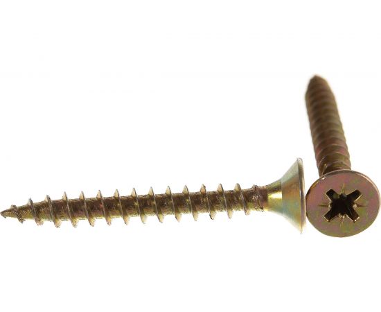 Шуруп, жёлтый цинк Крепежная техника 5,0х40 400шт 431384 БК – изображение 2