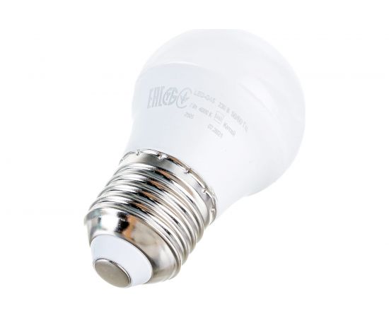 Лампа IEK LED G45 шар 7Вт 230В 4000К E27 3шт/упак LLE-G45-07-230-40-E27-3 – изображение 2