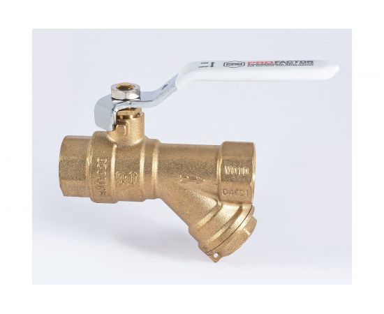 Шаровой кран PROFACTOR с фильтром PF STANDARD ручка рычаг в/в 1/2 PF BYS 330 – изображение 2