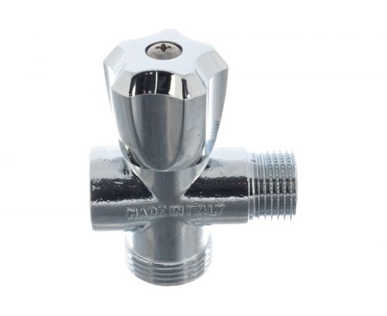 Вентильный кран FORNARA трехпроходной, хpом, В-Н-Н, 1/2x3/4х1/2 10971 – изображение 2