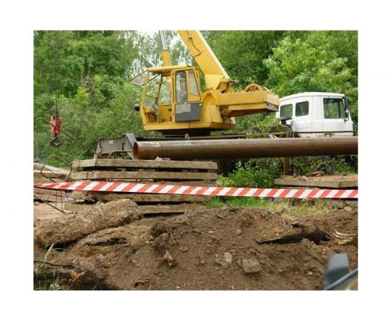 Оградительная лента Протэкт Стандарт 500 п.м.,75мм, Бело-красная ЛО-500/75 Ст б/кр – изображение 2