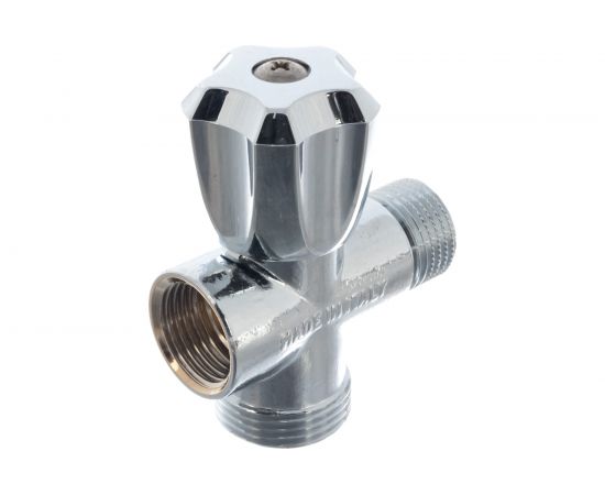 Вентильный кран FORNARA трехпроходной, хpом, В-Н-Н, 1/2x3/4х1/2 10971 – изображение 3