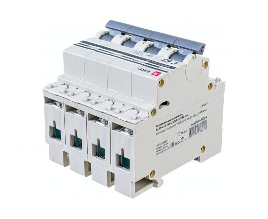Автоматический выключатель EKF PROxima ВА 47-63, 4P, 63А, 4,5kA, SQ mcb4763-4-63C-pro – изображение 3