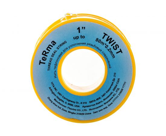 Тефлоновая нить для герметизации резьбы Terma 80мх2ммх0.2мм 26985 – изображение 3