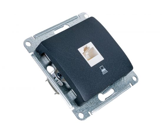 Компьютерная розетка Schneider Electric GLOSSA RJ45 категория 5E АНТРАЦИТ GSL000781K – изображение 3