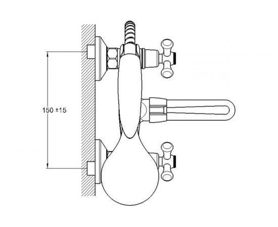 Смеситель для ванны и душа G-lauf с коротким поворотным изливом, хром QML3-A827 – изображение 3
