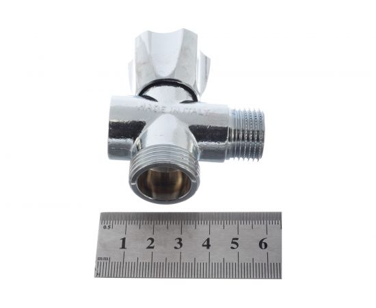 Вентильный кран FORNARA трехпроходной, хpом, В-Н-Н, 1/2x3/4х1/2 10971 – изображение 4