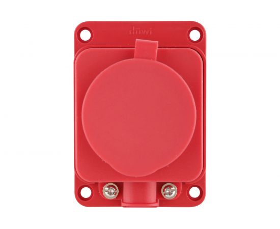 Каучуковая колодка duwi с крышкой с заземлением 1 гнездо 16A IP44 красная 27464 3 – изображение 5