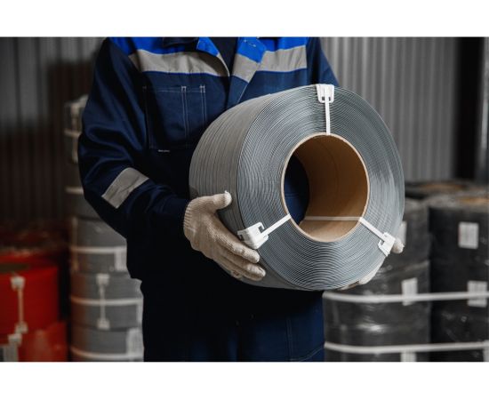 Полипропиленовая лента ВОЛГА ПОЛИМЕР 15x10, серая, 1200 м 15-10-1200-117-00 – изображение 5