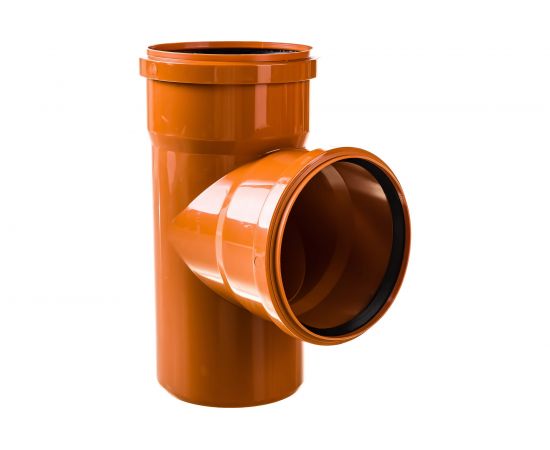Тройник РемоКолор наружная канализация, рыжий, 110 мм 139-320 