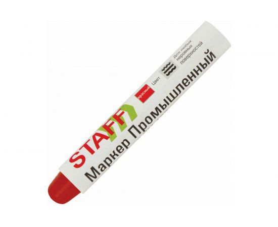 Маркер для промышленной маркировки STAFF ПМ-100 твердый, красный, -20 до +40С, 150814 